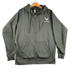 Circle Clothing US Air Force Graphic Hoodie Green Mens Size Medium